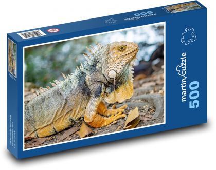 Leguán - plaz - Puzzle 500 dielikov, rozmer 46x30 cm 
