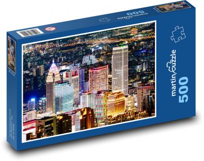 Taiwan v noci - Puzzle 500 dielikov, rozmer 46x30 cm 