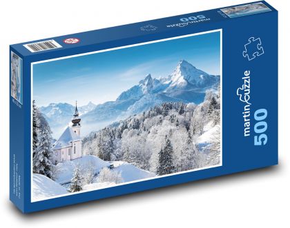 Przyroda zimą - Puzzle 500 elementów, rozmiar 46x30 cm