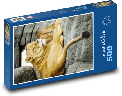 lioness - Puzzle of 500 pieces, size 46x30 cm 