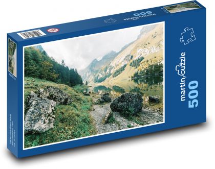 Jezero - hory - puzzle 500 dílků