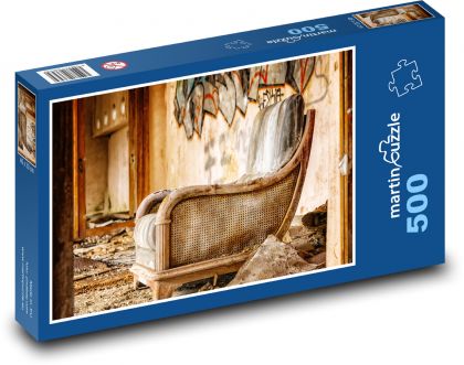 Staré kreslo - Puzzle 500 dielikov, rozmer 46x30 cm 