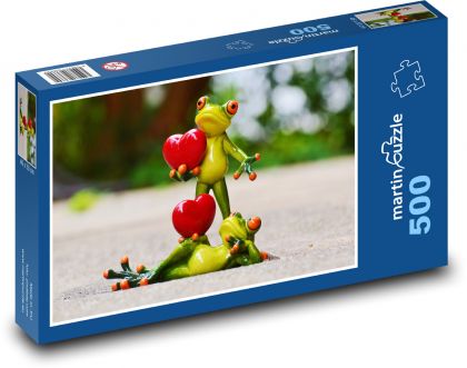 Zamilované žaby - Puzzle 500 dielikov, rozmer 46x30 cm 