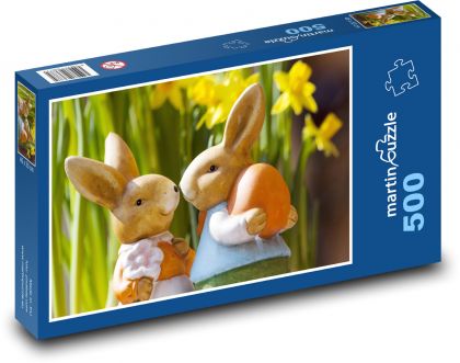 Easter Bunnies - Puzzle of 500 pieces, size 46x30 cm 