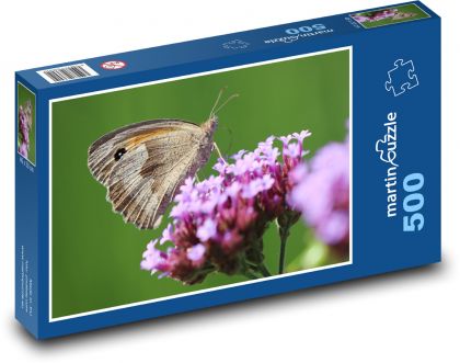 Butterfly on a flower - Puzzle of 500 pieces, size 46x30 cm 