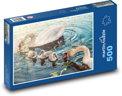 Labutí rodina - puzzle 500 dílků
