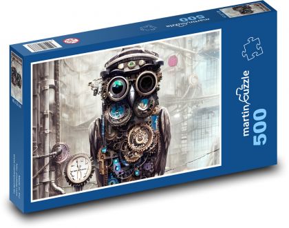 Sova - robot - puzzle 500 dílků