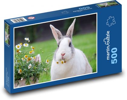 Králik a sedmokrásky - Puzzle 500 dielikov, rozmer 46x30 cm 