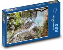 Vodopád - Soutěska Tsukechi, Gifu Puzzle 500 dílků - 46 x 30 cm
