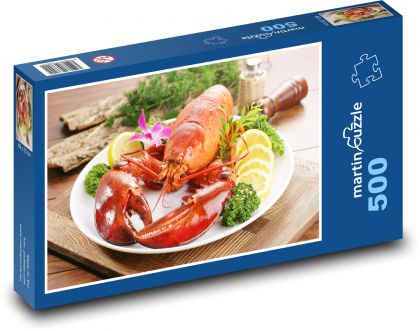 Homár - Morské plody - Puzzle 500 dielikov, rozmer 46x30 cm 