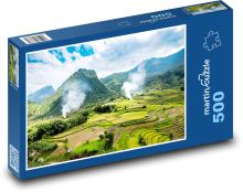 Pola ryżowe - Wietnam Puzzle 500 elementów - 46x30 cm