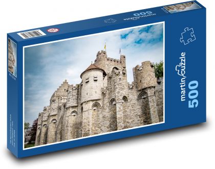 Gravensteen - hrad, Belgicko - Puzzle 500 dielikov, rozmer 46x30 cm 