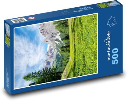 The Alps - Flower Meadow - Puzzle of 500 pieces, size 46x30 cm 