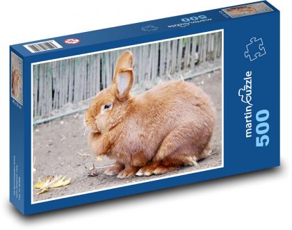 Domestic rabbit - Puzzle of 500 pieces, size 46x30 cm 