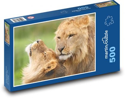 Lion and lioness - Puzzle of 500 pieces, size 46x30 cm 