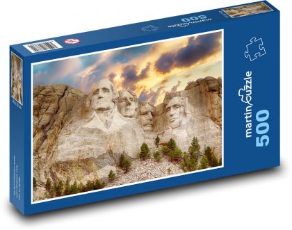 Mount Rushmore - pamätník, Amerika - Puzzle 500 dielikov, rozmer 46x30 cm 