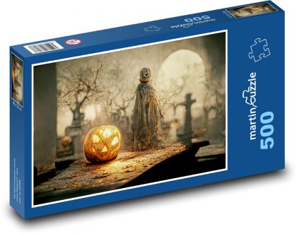 Tekvica - duch - Puzzle 500 dielikov, rozmer 46x30 cm 