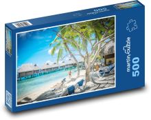Bora - bora, palmy Puzzle 500 dielikov - 46 x 30 cm