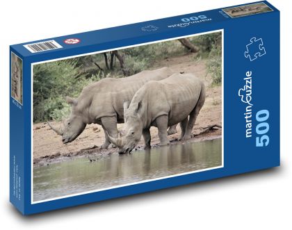 Bílý nosorožec - puzzle 500 dílků