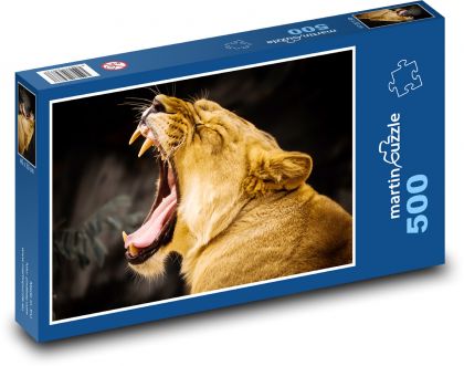 Zívající lvice - puzzle 500 dílků