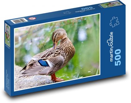 Duck on the lake - Puzzle of 500 pieces, size 46x30 cm 