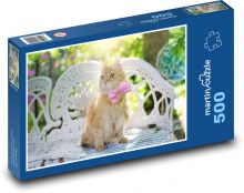 Mačka s mašľou Puzzle 500 dielikov - 46 x 30 cm 