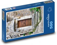 Eingangstür eines mittelalterlichen Hauses Puzzle 500 Teile - 46 x 30 cm