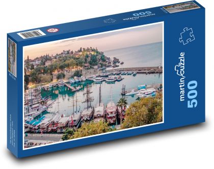 Port w Antalyi - Puzzle 500 elementów, rozmiar 46x30 cm