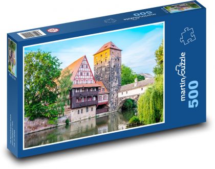 Norymberga - rzeka - Puzzle 500 elementów, rozmiar 46x30 cm