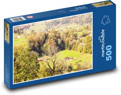 Horský dom - Puzzle 500 dielikov, rozmer 46x30 cm 