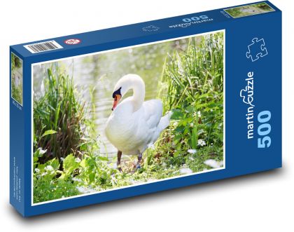 Biały Łabędź - Puzzle 500 elementów, rozmiar 46x30 cm