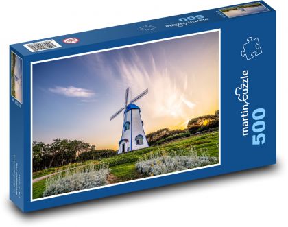 Windmühle bei Sonnenuntergang - Puzzle - 500 Teile