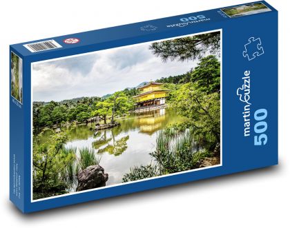 Chrám u jezera - svatyně, Japonsko - puzzle 500 dílků