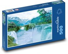 Jazero s vodopádmi Puzzle 500 dielikov - 46 x 30 cm 