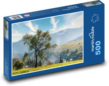 Trees in a meadow - Germany - Puzzle of 500 pieces, size 46x30 cm 