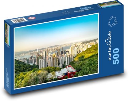 Hongkong - Wolkenkratzer - Puzzle - 500 Teile