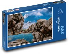 Górskie jezioro Puzzle 500 elementów - 46x30 cm