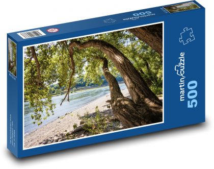 Břeh řeky - Puzzle 500 dílků, rozměr 46x30 cm