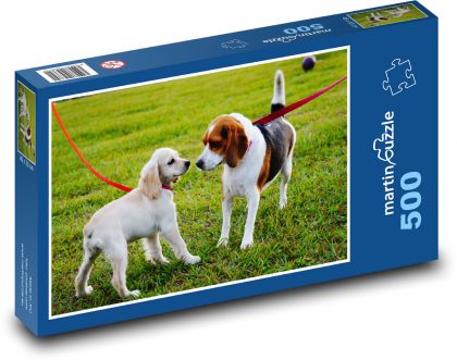 Puppies in the park - Puzzle of 500 pieces, size 46x30 cm 