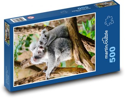 Koala na gałęzi - Puzzle 500 elementów, rozmiar 46x30 cm