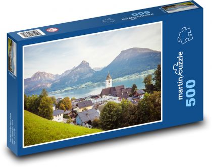 Jazero Wolfgangsee - Rakúsko - Puzzle 500 dielikov, rozmer 46x30 cm 