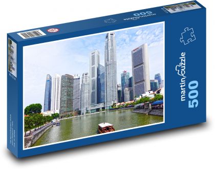 Singapur - rieka - Puzzle 500 dielikov, rozmer 46x30 cm 