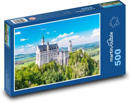 Neuschwanstein Castle, Germany - Puzzle of 500 pieces, size 46x30 cm 