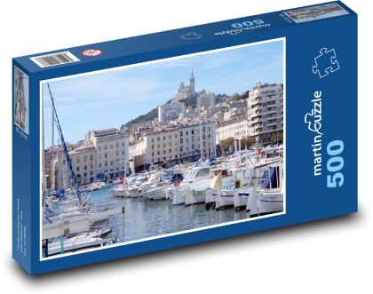 Marseille - Old Port - Puzzle of 500 pieces, size 46x30 cm 