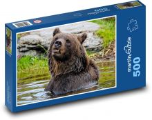 Bär im Wasser Puzzle 500 Teile - 46 x 30 cm