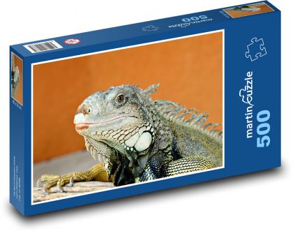 Leguán - plaz - Puzzle 500 dielikov, rozmer 46x30 cm 
