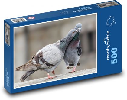 Pigeons - birds - Puzzle of 500 pieces, size 46x30 cm 