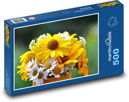 Kytica žltých kvetov - Puzzle 500 dielikov, rozmer 46x30 cm 