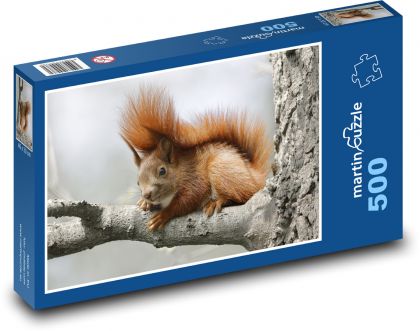 Hrdzavá veverička - Puzzle 500 dielikov, rozmer 46x30 cm 