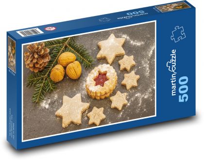 Świąteczne ciasteczka - Puzzle 500 elementów, rozmiar 46x30 cm